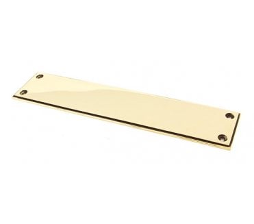 From The Anvil 45389 Art Deco Finger Plate 300mm - Aged Brass