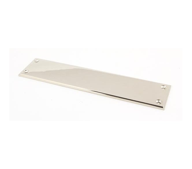 From The Anvil 45391 Art Deco Finger Plate 300mm - Polished Nickel