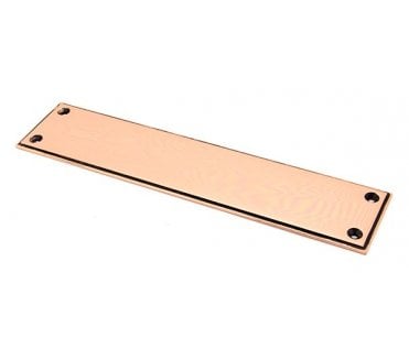 From The Anvil 45393 Art Deco Finger Plate 300mm - Polished Bronze
