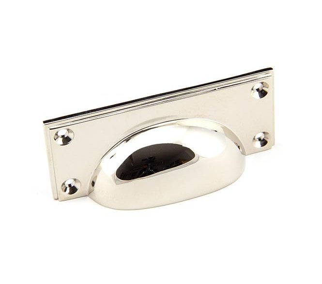 From The Anvil 45401 Art Deco Drawer Cup Pull - Polished Nickel
