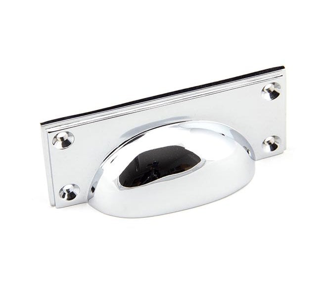 From The Anvil 45402 Art Deco Drawer Cup Pull - Polished Chrome