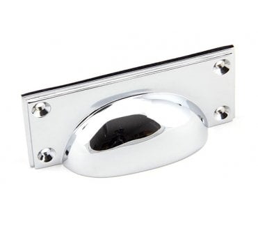 From The Anvil 45402 Art Deco Drawer Cup Pull - Polished Chrome