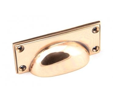From The Anvil 45404 Art Deco Drawer Cup Pull - Polished Bronze