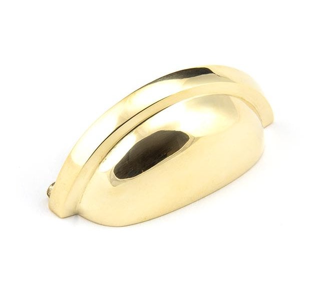 From The Anvil 45410 Regency Concealed Drawer Cup Pull - Polished Brass