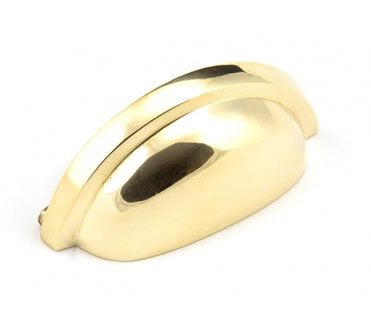 From The Anvil 45410 Regency Concealed Drawer Cup Pull - Polished Brass