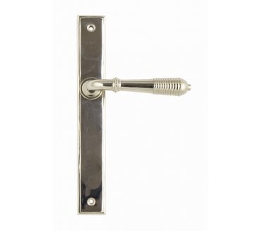 From The Anvil 45425 Reeded Slimline Multipoint Sprung Latch Set - Polished Nickel