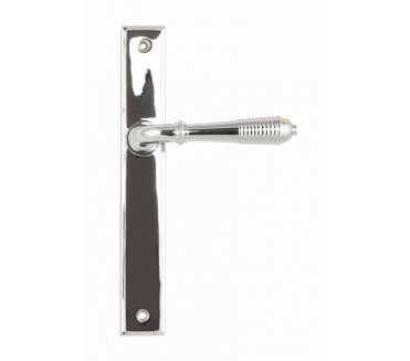 From The Anvil 45426 Reeded Slimline Multipoint Sprung Latch Set - Polished Chrome