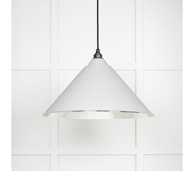 From The Anvil 45433F Hockley Light Pendant - Flock & Hammered Nickel
