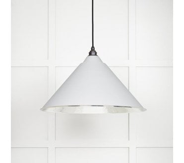 From The Anvil 45433F Hockley Light Pendant - Flock & Hammered Nickel