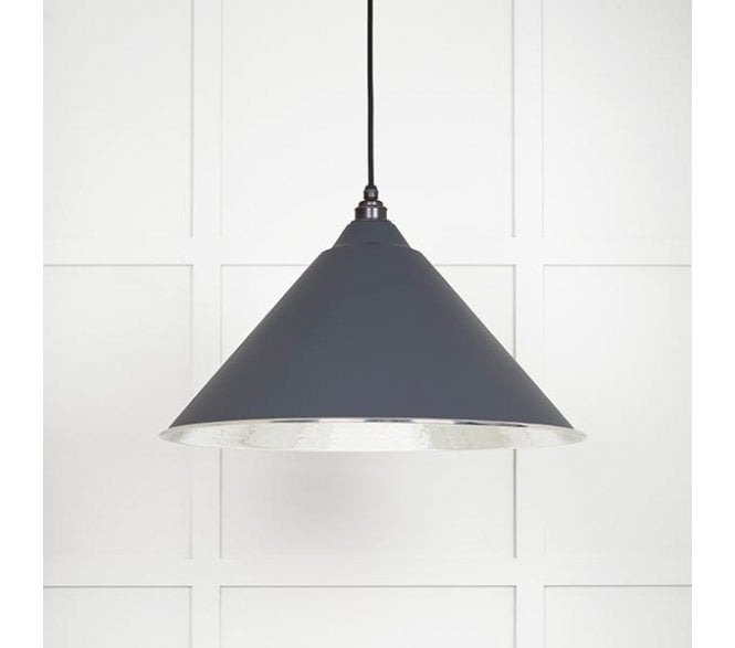 From The Anvil 45433SL Hockley Light Pendant - Slate & Hammered Nickel