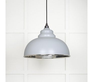 From The Anvil 45472BI Harborne Light Pendant - Birch & Hammered Nickel