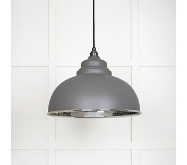 From The Anvil 45472Bl Harborne Light Pendant - Bluff & Hammered Nickel