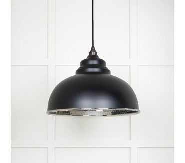 From The Anvil 45472EB Harborne Light Pendant - Elan Black & Hammered Nickel