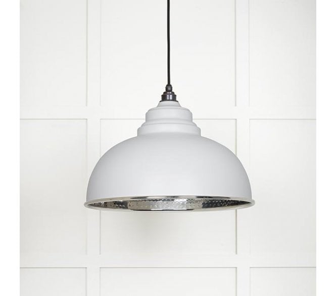 From The Anvil 45472F Harborne Light Pendant - Flock & Hammered Nickel