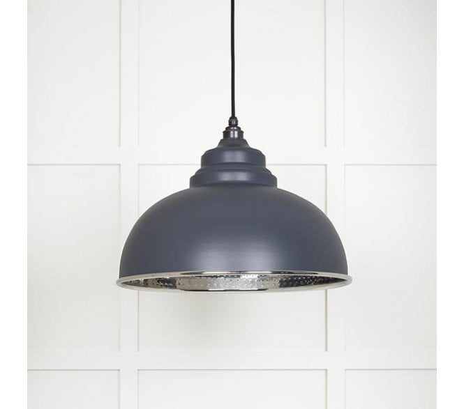 From The Anvil 45472SL Harborne Light Pendant - Slate & Hammered Nickel