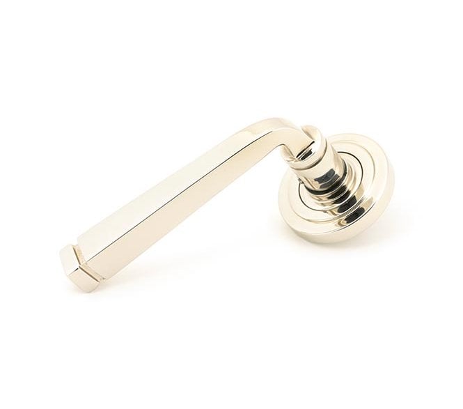 From The Anvil 45620 Avon Lever on Rose Set (Art Deco) - Polished Nickel