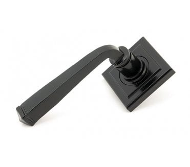 From The Anvil 45626 Avon Lever Handle On Rose Set (Square Rose) - Black