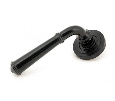 From The Anvil 45636 Regency Lever Handle On Rose Set (Art Deco Rose) - Black
