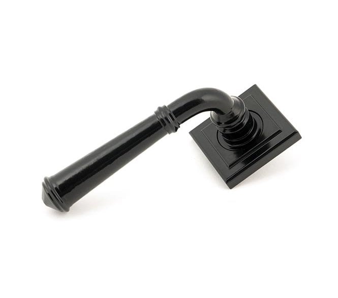 From The Anvil 45638 Regency Lever Handle On Rose Set (Square Rose) - Black