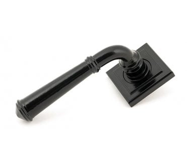 From The Anvil 45638 Regency Lever Handle On Rose Set (Square Rose) - Black