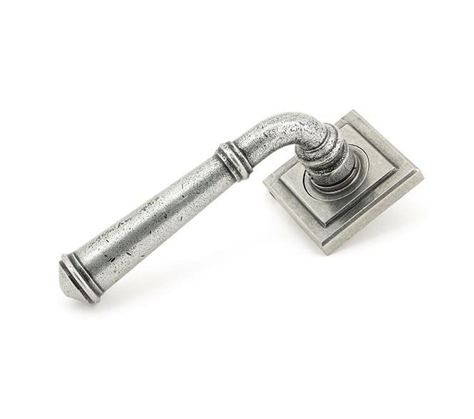 From The Anvil 45646 Regency Lever Handle On Rose Set (Square Rose) - Pewter