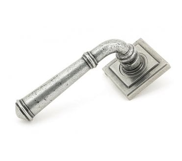 From The Anvil 45646 Regency Lever Handle On Rose Set (Square Rose) - Pewter
