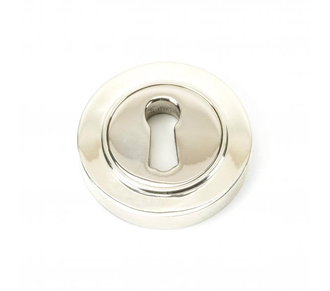 From The Anvil 45691 Round Standard Keyhole Escutcheon (Plain) - Polished Nickel
