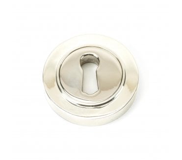 From The Anvil 45691 Round Standard Keyhole Escutcheon (Plain) - Polished Nickel
