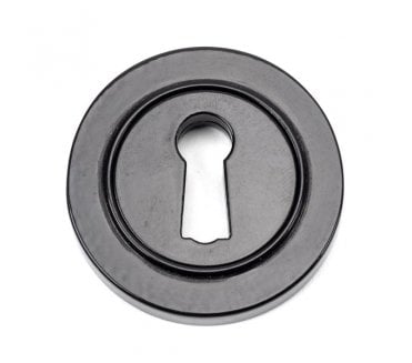 From The Anvil 45695 Round Keyhole Escutcheon (Plain) - Black