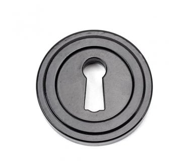 From The Anvil 45696 Round Keyhole Escutcheon (Art Deco) - Black