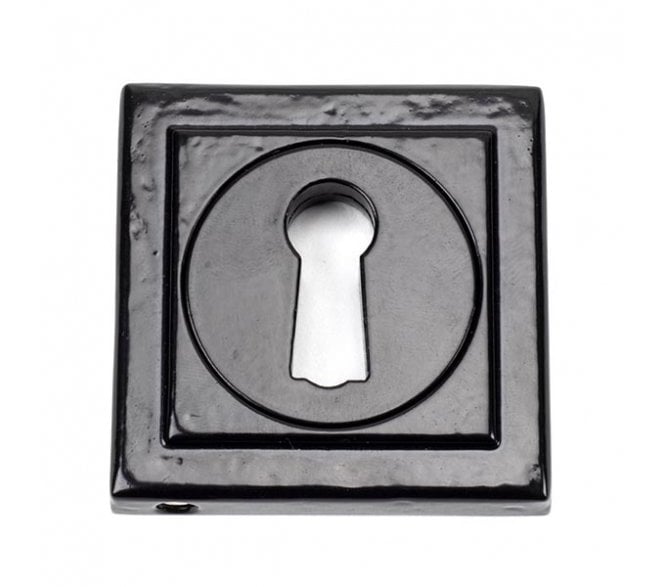 From The Anvil 45698 Square Keyhole Escutcheon - Black