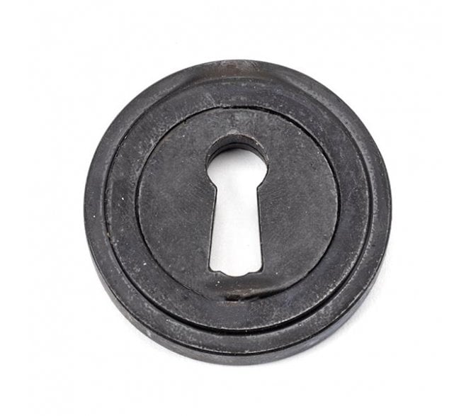 From The Anvil 45700 Round Keyhole Escutcheon (Art Deco) - External Beeswax