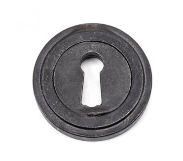 From The Anvil 45700 Round Keyhole Escutcheon (Art Deco) - External Beeswax