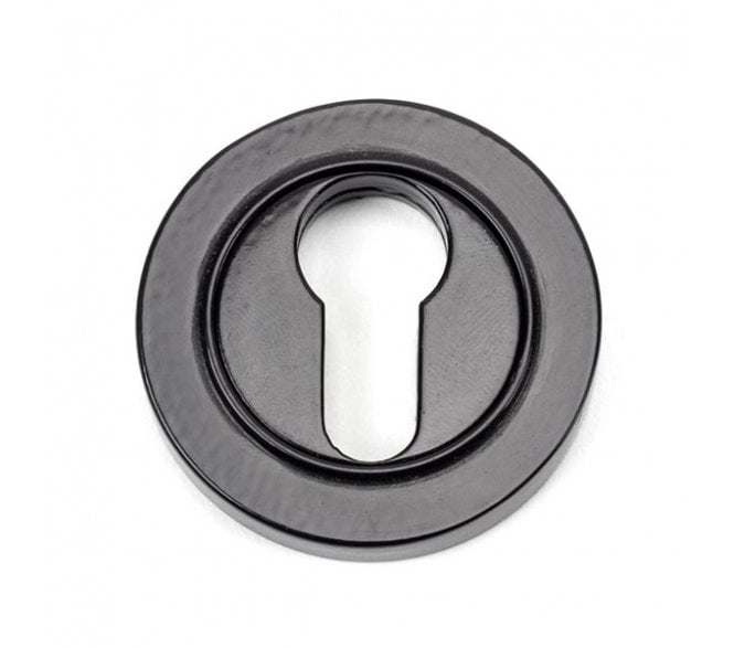 From The Anvil 45719 Round Euro Profile Escutcheon (Plain) - Black