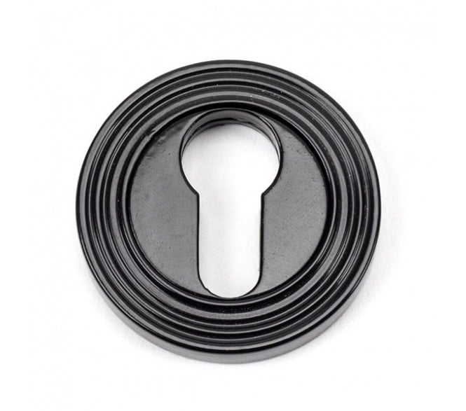 From The Anvil 45721 Round Euro Profile Escutcheon (Beehive) - Black