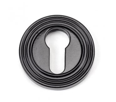 From The Anvil 45721 Round Euro Profile Escutcheon (Beehive) - Black
