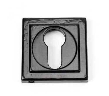From The Anvil 45722 Square Euro Profile Escutcheon - Black