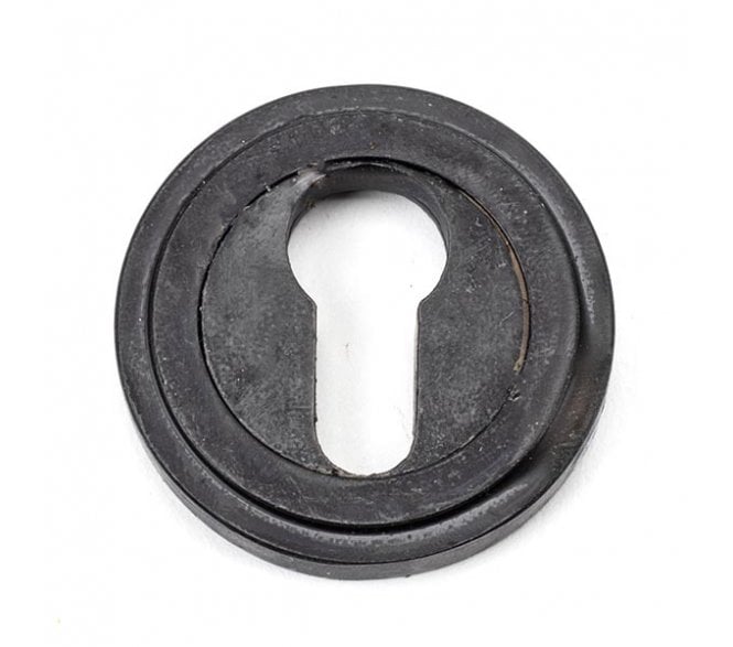 From The Anvil 45724 Round Euro Profile Escutcheon (Art Deco) - External Beeswax