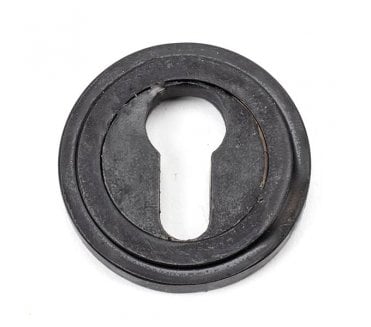 From The Anvil 45724 Round Euro Profile Escutcheon (Art Deco) - External Beeswax