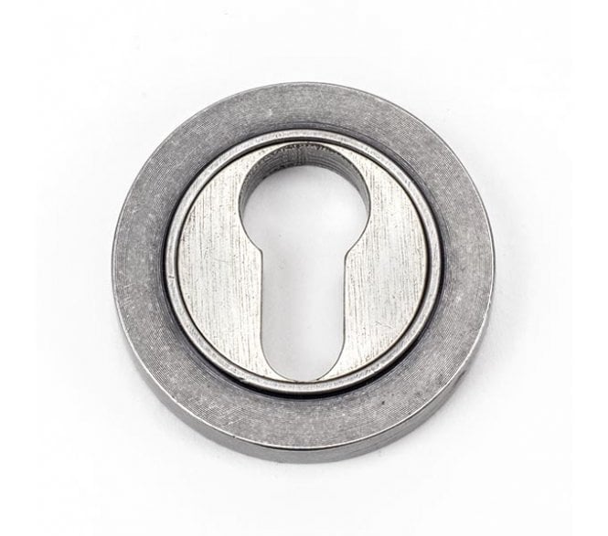 From The Anvil 45727 Round Euro Profile Escutcheon (Plain) - Pewter