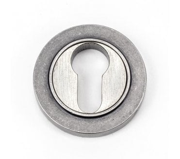 From The Anvil 45727 Round Euro Profile Escutcheon (Plain) - Pewter