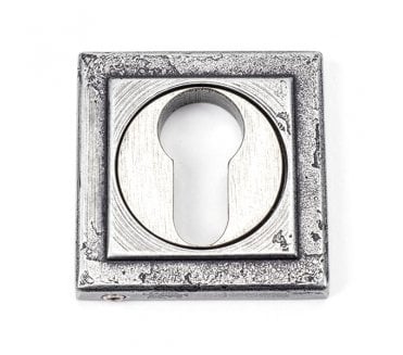 From The Anvil 45730 Square Euro Profile Escutcheon - Pewter