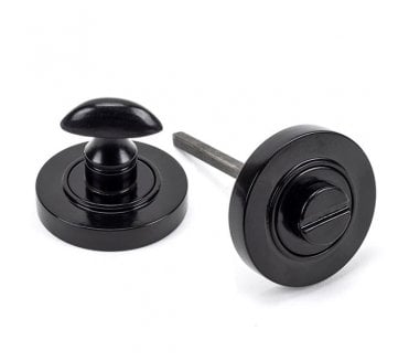From The Anvil 45743 Round Bathroom Turn (Plain) - Black