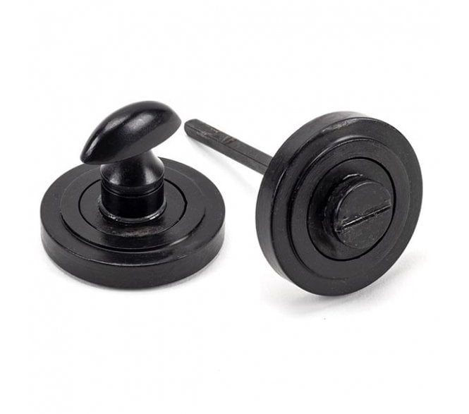 From The Anvil 45748 Round Bathroom Turn (Art Deco) - External Beeswax