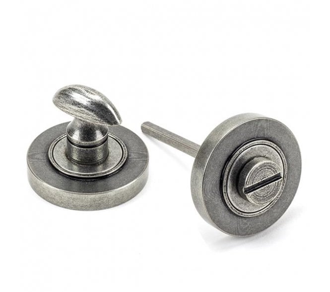 From The Anvil 45751 Round Bathroom Turn (Plain) - Pewter