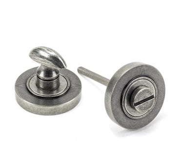 From The Anvil 45751 Round Bathroom Turn (Plain) - Pewter