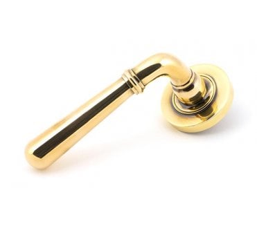 From The Anvil 45755 Newbury Lever on Rose Set (Plain) - Aged Brass