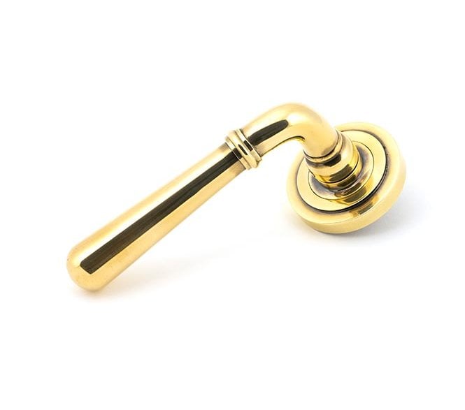 From The Anvil 45756 Newbury Lever on Rose Set (Art Deco) - Aged Brass