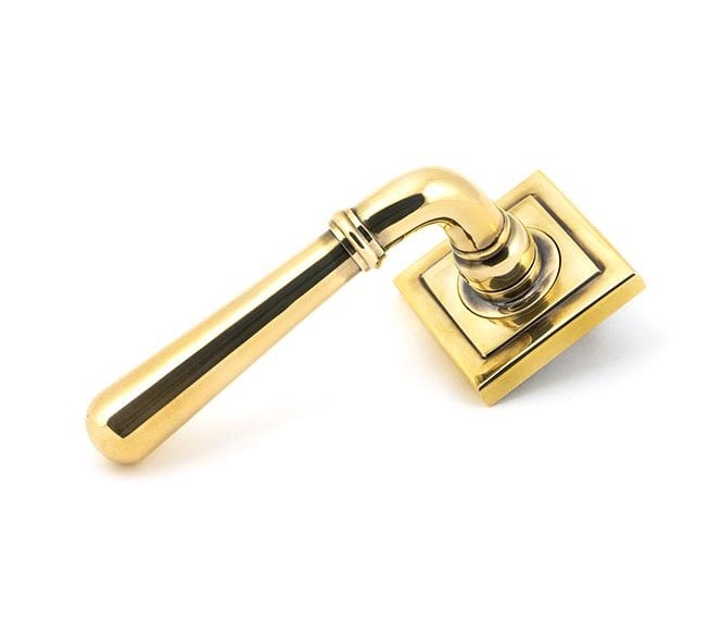From The Anvil 45758 Newbury Lever on Rose Set (Square) - Aged Brass