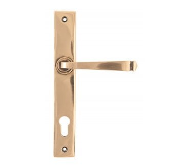 From The Anvil 45791 Avon Slimline Espag. Multipoint Lock Handles - Polished Bronze